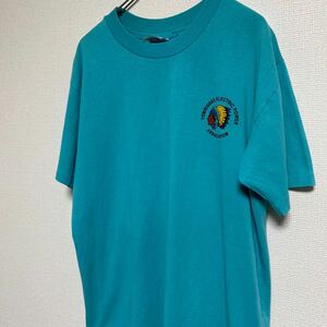 90s USA製 ビンテージ ヴィンテージ Tシャツ tee アメリカ製 古着 ワンポイント インディアン レアカラー ヘインズ ストリート バンド