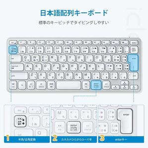 iClever キーボード Bluetooth キーボード 無線 ワイヤレスキーボード2.4Ghz静音キーボード(レシーバー付属) コンパクトキーボード 薄型の画像2