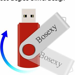 Bosexy 4GB USB フラッシュドライブ 5点 USBメモリ 回転式 セット販売 メモリスティック ペンドライブ LEDインジケーター付きの画像3