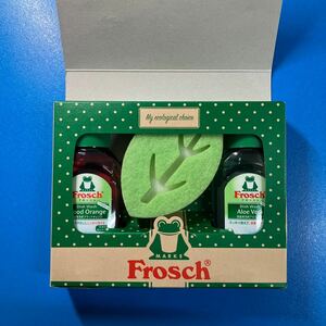 ★送料無料31★　Frosch　フロッシュ食器用洗剤　2本（ブラッドオレンジ、アロエベラ）と　スポンジセット　旭化成　