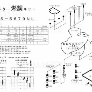 ■FS-5679NL/R RGV250Γ SP VJ22A FP型 1992年 キャブレター リペアキット キースター 燃調キット ４の画像5