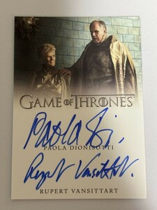 2023 RITTENHOUSE GAME OF THRONES Paola Dionisotti/Rupert Vansittart Dual Auto