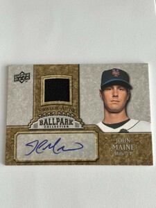 2009 UPPER DECK BALLPARK COLLECTION BASEBALL John Maine Relic Auto