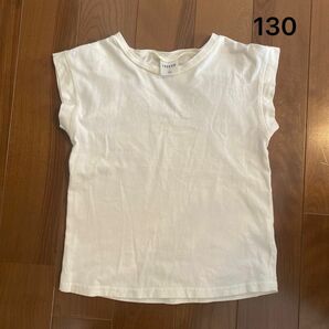 Tシャツ 白 半袖Tシャツ　130