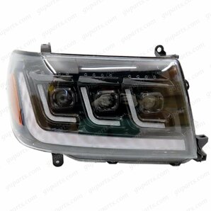 トヨタ ランド クルーザー 100 系 UZJ100W HDJ101K LED ヘッドライト ランプ グリル セット ブラック フェイスチェンジの画像9