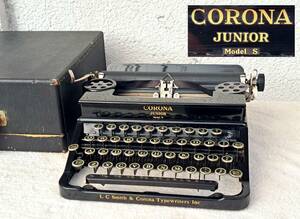 ★米国製CORONA JUNIOR Model S★L C Smith & Typewriters Inc★コロナポータブルタイプライター★キャリングケース★アンティーク★ 