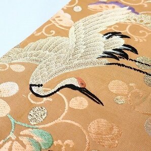 【着物フィ】アンティーク 丸帯 袋帯 リバーシブル 4m 大正ロマン レトロ お洒落 正絹 15796の画像3