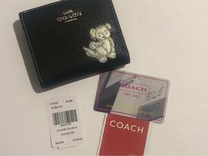 ［1円スタート］COACH コーチ　折財布　新品未使用　ブラック系マルチ　cc920