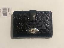 ［1円スタート］COACH コーチ　財布　ブラック　折財布　シグネイチャー　F25937_画像2