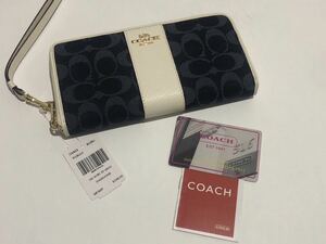 ［1円スタート］COACH コーチ　長財布　デニムマルチ　新品未使用　c4453