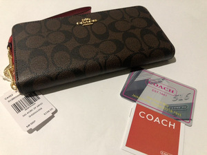 ［1円スタート］COACH コーチ　財布　新品未使用　C4452　ブラウン　レッド