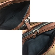 美品 定価10万 COACH コーチ F72309 高級 牛革 スムースレザー ボンド ブリーフケース 2WAY ビジネスバッグ 書類鞄 メンズ 茶 ブラウン_画像10