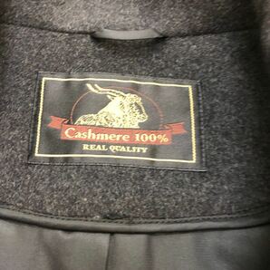 ※S186-5 カシミヤ100% コート ロングコート アウター 上着 カシミア cashmere レディース 9 チャコールグレーの画像7