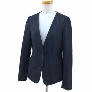 S190 made in Japan UNTITLED Untitled jacket no color jacket outer garment feather weave tops lady's 2 navy navy blue 