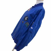 S190 日本製 伊太利屋 イタリヤ GK ITALIYA ジャケット MA-1 ジャンパー ブルゾン 上着 羽織り アウター 綿 コットン 11 ブルー 青す_画像4