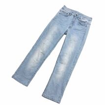 S192 G-STAR RAW ジースターロゥ デニム 3301 パンツ ボトムス straight ジーンズ Gパン denim 綿 コットン レディース W27 ライトブルー_画像1