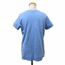 NB212-24 ESCADA エスカーダ 半袖 Tシャツ シャツ カットソー トップス コットン 100% ライトブルー 水色 レディース S_画像4