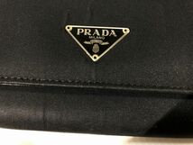 プラダ PRADA 長財布 レディース 本物 ナイロン系 ブラック 黒 中古 送料185円 t3_画像4