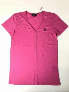 ポロスポーツ POLO SPORT Ralph Lauren 半袖Tシャツ Vネック ピンク Mサイズ新品 未使用 送料185円