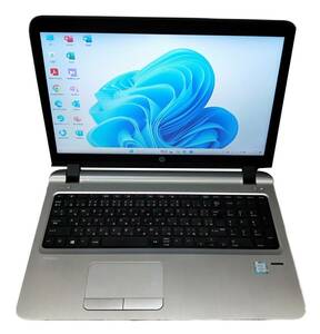 ★【驚速 HP Probook 450 G3 i5-6200U 2.3GHz x4+8GB+SSD256GB+HDD500GB 15.6インチワイドノートPC】Win11+Office2021/WEBカメラ■E032111