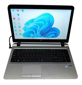 ★【驚速 HP Probook 450 G3 i5-6200U 2.3GHz x4+8GB+SSD128GB+HDD500GB 15.6インチワイドノートPC】Win11+Office2021/WEBカメラ■E031528