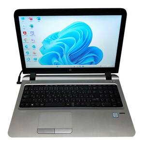 ★【驚速 HP Probook 450 G3 i5-6200U 2.3GHz x4+8GB+SSD128GB+HDD320GB 15.6インチワイドノートPC】Win11+Office2021/WEDカメラ■E030143