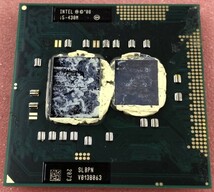 【中古パーツ】複数購入可 CPU Intel Core i5-430M 2.2GHz TB 2.5GHz SLBPN Socket G1(rPGA988A) 2コア4スレッド動作品 ノートパソコン用_画像2