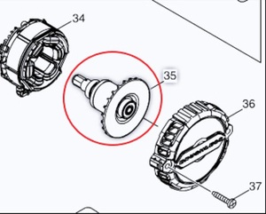 マキタ インパクトドライバー TD171D 、TD161D用 ローター　新品純正部品１点