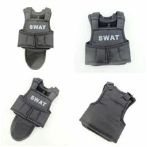 SWAT（スワット）特殊部隊ベスト（チョッキ）1/6スケール　防弾チョッキ　防弾ベスト　POLICE シークレットサービス 黒　新品_画像7