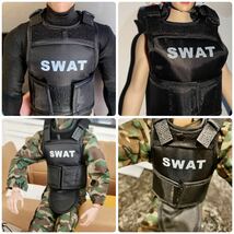 SWAT（スワット）特殊部隊ベスト（チョッキ）1/6スケール　防弾チョッキ　防弾ベスト　POLICE シークレットサービス 黒　新品_画像8