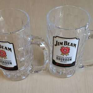 大注目：JIM BEAM ★ ジムビーム メガジョッキ H(約)16.8mm/直径(約)9.3mm/満タン(約)660cc ジョッキ グラス 1個のみ ★ 美品の画像1