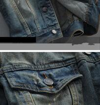 新品 デニムジャケット 上着 メンズ ジージャン Gジャン デニムジャンパー ブルゾン アメカジ 大きいサイズ オールシーズン /_画像6