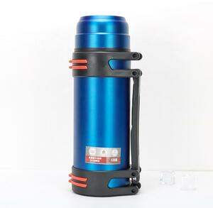  outdoor goods flask 2.0L big mug bottle stainless steel bottle high capacity 2WAY direct .. glass one touch open type heat insulation keep cool bottle / blue 