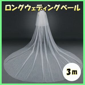 ウェディングベール 3m ロングタイプ 2層 ブライダル 結婚式 新品 新品未使用 新調 新生活