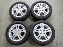 YS6807【送料無料155/65R14】ダイハツ純正 タント ミライース ムーヴなどへ 中古夏タイヤセット●14×4.5J 100/4H ET45●_画像1