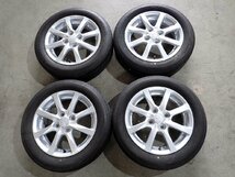 YS6638【送料無料155/65R14】ダイハツ純正 タント ウェイク ムーブ ブリヂストン 中古夏アルミセット■14×4.5J 100/4H ET45■_画像1