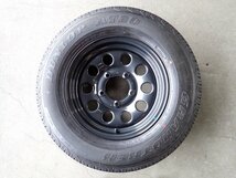 YS6843【送料無料195/80R15】1本 スズキ純正スチール ジムニーシエラ 2023年製 中古夏タイヤセット ■15×5.5J 139.7/5H ET約10■_画像1