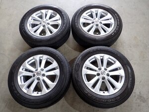 YS6869【送料無料225/65R17】ニッサン純正 T32 エクストレイル純正 GY 中古夏タイヤセット ▼17×7J 114.3/5H ET45▼