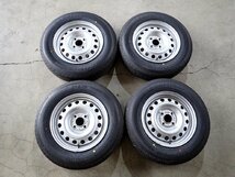 YS6965【送料無料165/80R14 91/90】ニッサン純正スチール ADバンなどへ 2021年製 中古夏タイヤセット●14×5J 100/4H ET約40●_画像1