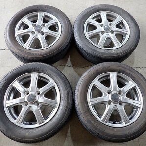 YS6988【送料無料155/65R13】ライフ ゼスト オッティ ekワゴンなどへ 中古夏タイヤセット●13×4J 100/4H ET42●1円スタの画像1