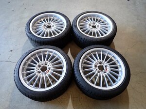 YS0649【送料無料225/40R18 255/35R18】BMW アルピナ B3 E46 純正ホイール 本物 中古スタッドレスセット ■18×8J 9J 120/5H ET47 ET48■