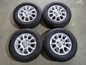 YS7267【送料無料145/80R12】エッセ ミラ ライフ ザッツなどに BS 中古夏タイヤアルミセット ●12×4J 100/4H ET42●