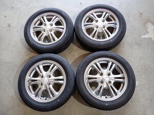 YS7224【送料無料155/65R14】デイズルークス N-BOX タント スペーシア などへ 中古夏タイヤセット●14×4.5J 100/4H ET44●