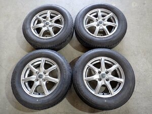 YS7427【送料無料185/70R14】ノート フリード ティーダなどへ ブリヂストン 中古夏タイヤアルミセット ■14×5.5J 100/4H ET40■