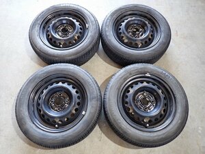 YS7363【送料無料175/65R14】フィット フィットアリアなどに マキシス 中古夏タイヤスチールセット ●14×5.5J 100/4H ET約50●