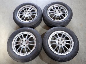 YS7452【送料無料225/60R17】XV フォレスターなどへ ブリヂストン レグノ 中古夏タイヤセット ■17×7J 100/5H ET48■