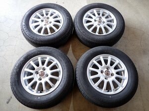 YS7464【送料無料185/70R14】ニッサン純正 ノート ティーダ 2022年製 グッドイヤー 中古夏タイヤセット■14×5.5J 100/4H ET40■