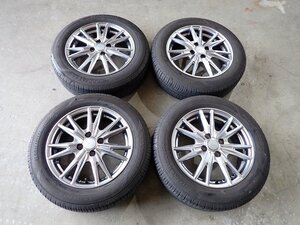 YS7607【送料無料175/65R15】アクア フィールダー アクシオなどに 2022年製 中古夏タイヤアルミセット ■15×5J 100/4H ET42■