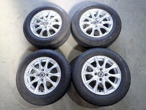 YS7492【送料無料175/70R14】アクア ヤリス ヴィッツなどへ ブリヂストン エコピア 中古夏タイヤセット ■14×5.5J 100/4H ET38■