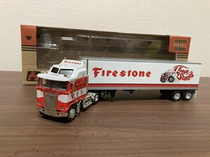 1/64 DCP ダイキャストプロモーション ケンワース K100 エアロライン Aerodyne COE Firestone 限定　ミニカー ビッグリグ コンボイ US